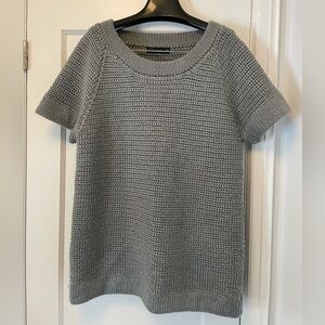 Zara Gray Short Sleeve Sweater